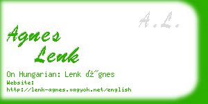 agnes lenk business card